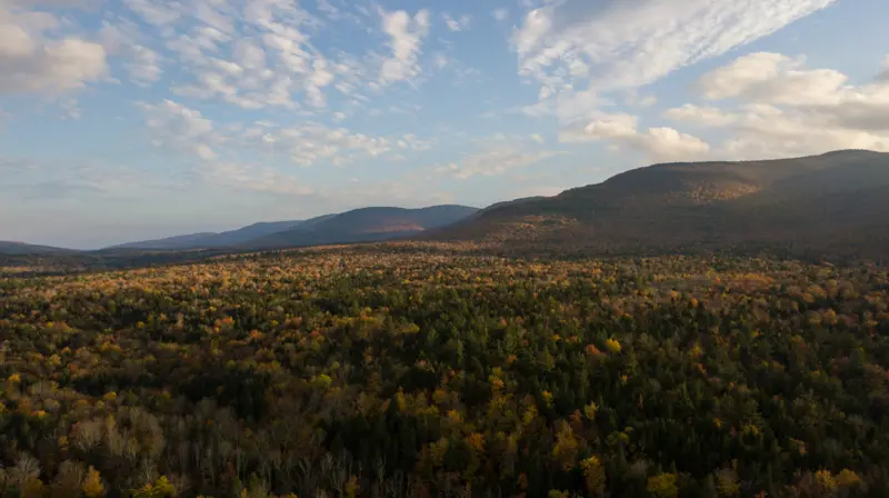 Mountain ridge landscape in the Catskills